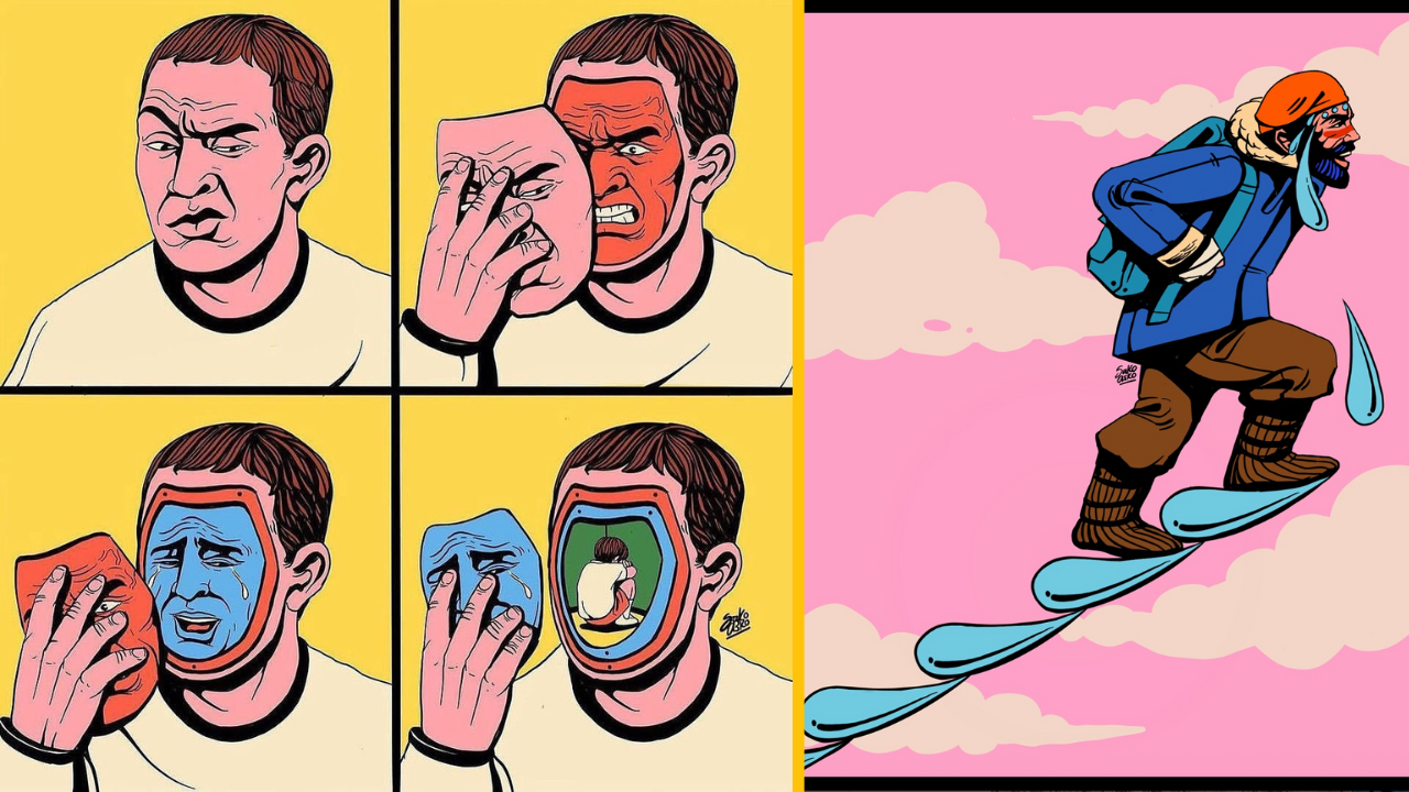 9 veľmi hlbokých psychologických ilustrácií, ktoré sa dotknú vášho vnútra (1. časť)