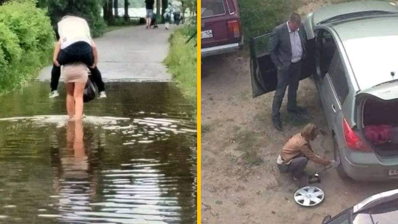 10 tragikomických fotografií, kedy sa muži správali ako ženy a naopak