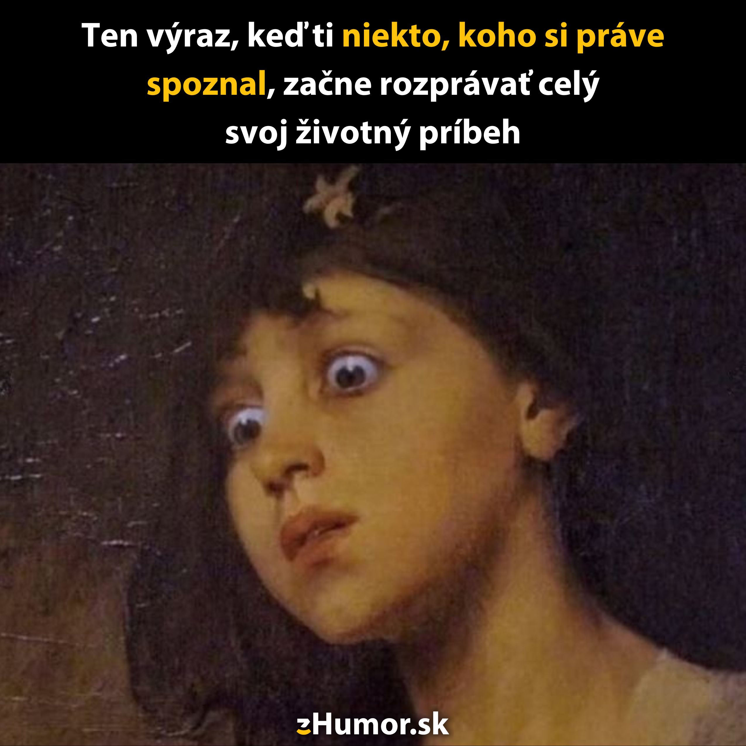Žena s prekvapeným výrazom počas nečakaného rozhovoru.