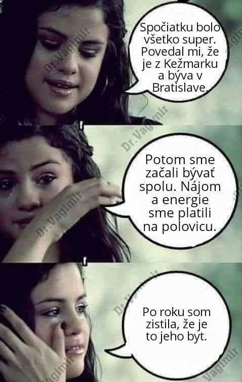 Žena zistí, že priateľ vlastnil byt, v ktorom spoločne bývali a platili nájom napoly.