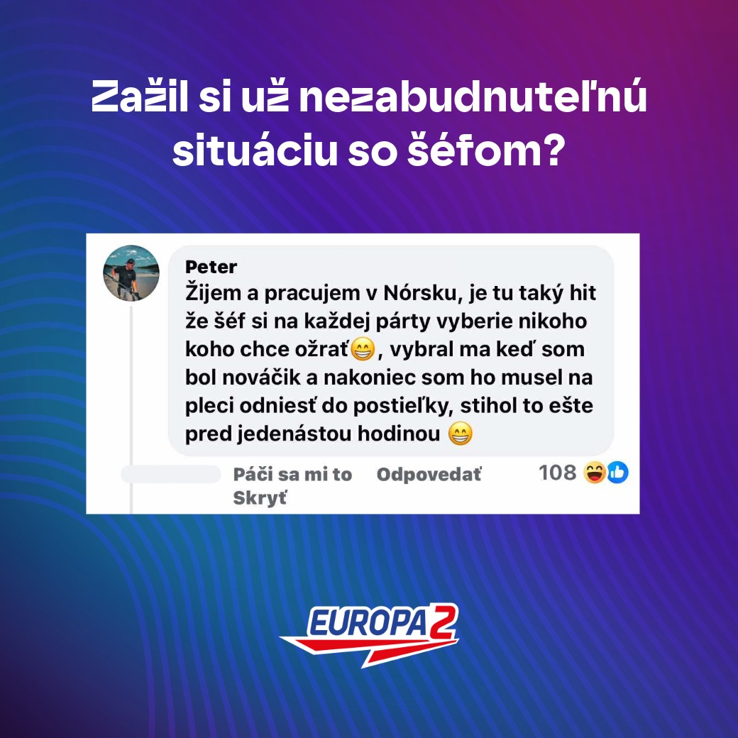 Vtipný komentár o nezabudnuteľnom zážitku s opitým šéfom na firemnej párty v Nórsku.