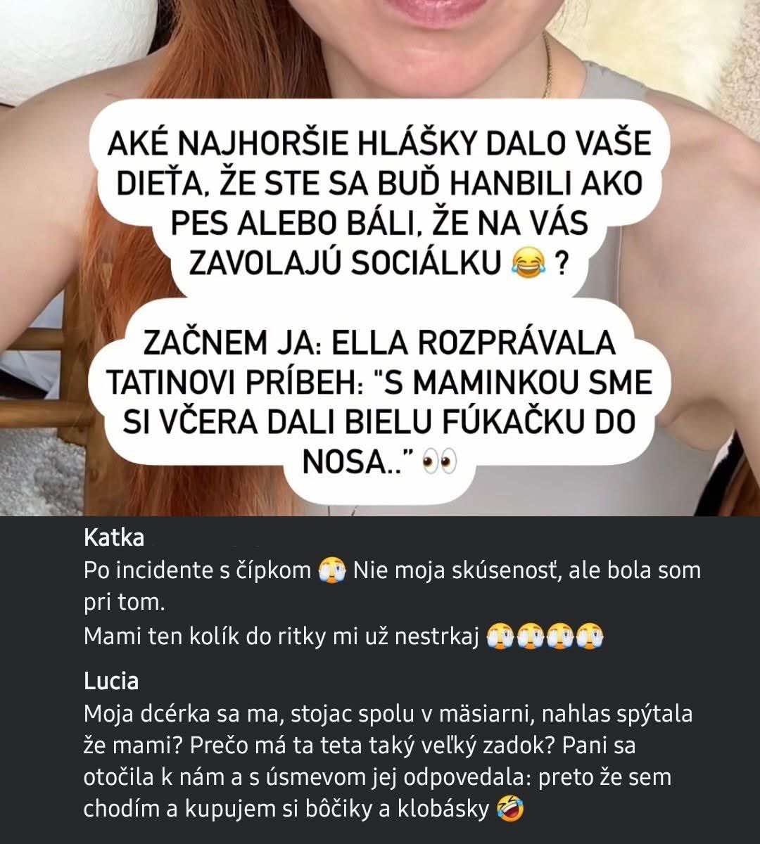 Vtipné detské hlášky, ktoré priviedli rodičov do trápnych situácií, sú neformálne zdieľané na sociálnych sieťach.