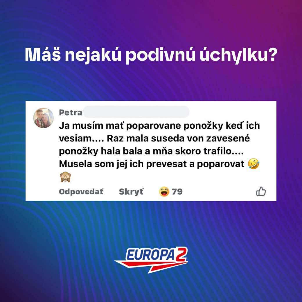 Meme o bizarnom zvyku poparovania ponožiek; reakcia s humorom na sociálnej sieti pre rádio Europa 2.