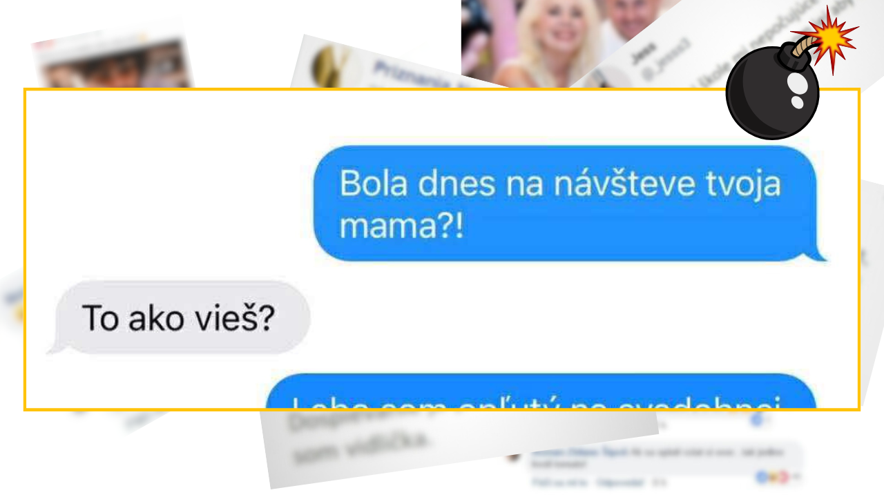 Textová konverzácia o návšteve mamy, humorná reakcia na základe nečakaného dôvodu.