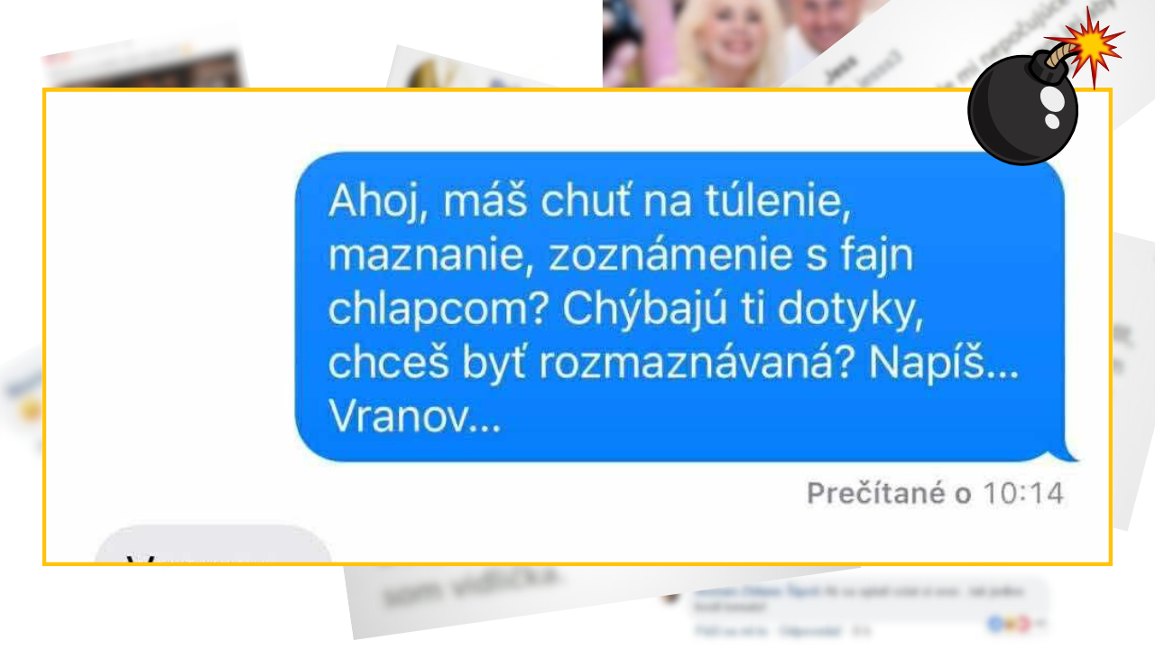 Textová správa ponúkajúca príležitosť na stretnutie s mužom vo Vranove, zahŕňa túlenie a maznanie.