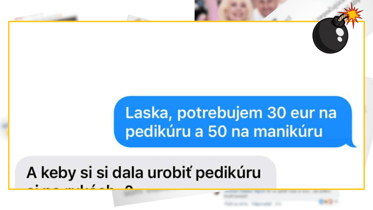Vtipná SMS konverzácia o cene pedikúry a manikúry s vtipnou odpoveďou.