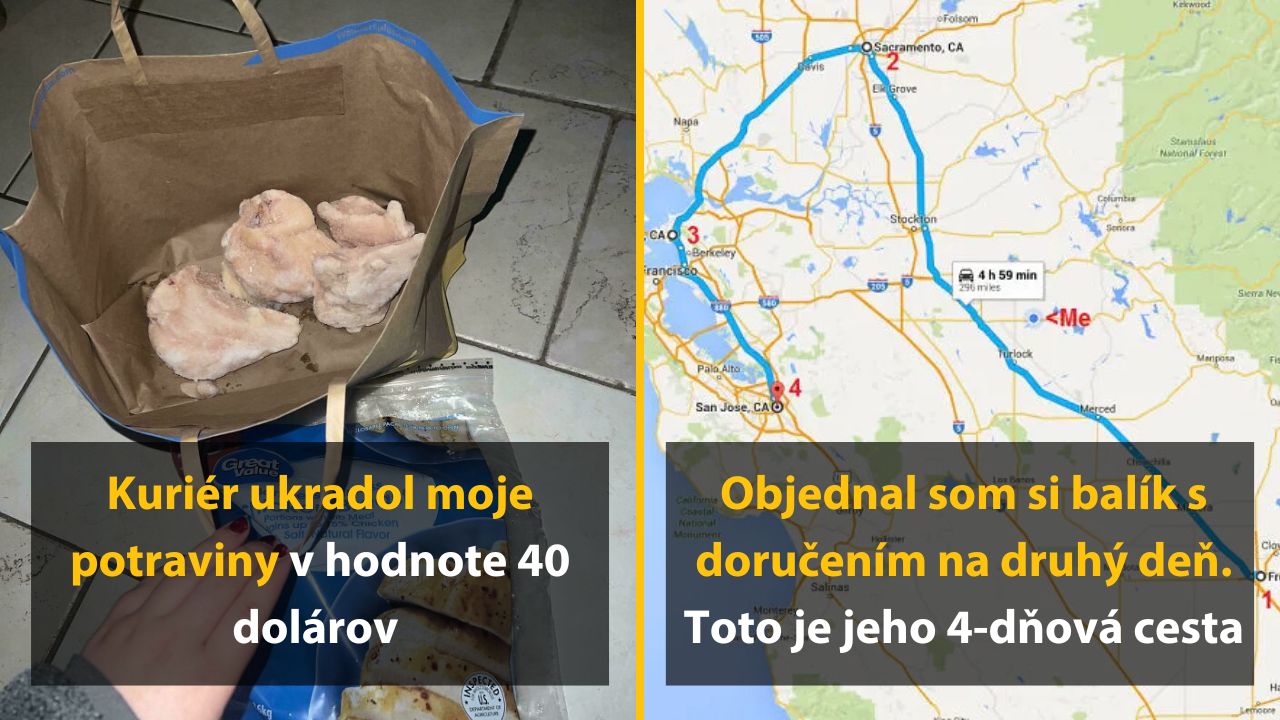 Kuriér ukradol potraviny za 40 dolárov; balík s doručením na druhý deň strávil 4 dni na ceste.