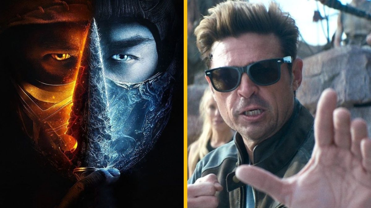 Dve postavy z filmu, jedna v maske s ohnivým a ľadovým percentom, druhá s okuliarmi gestikuluje rukou dopredu.