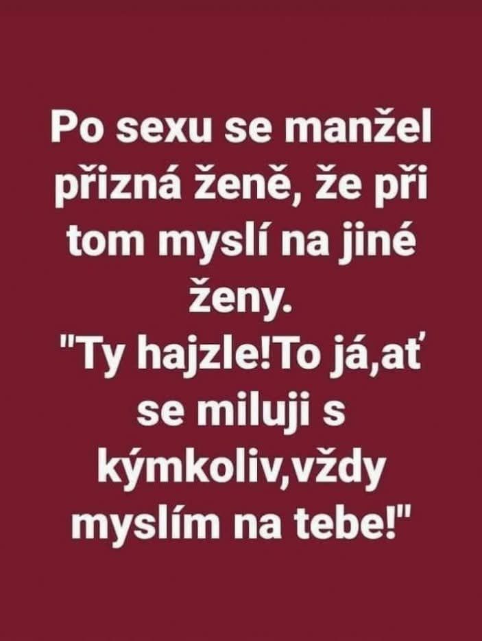 Vtipný text o partnerskej úprimnosti, manžel sa priznáva a žena duchaplne reaguje.