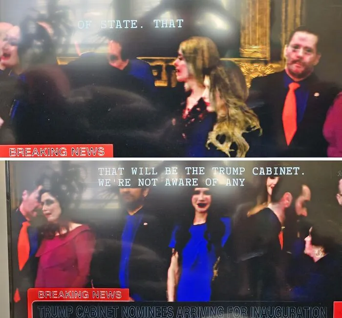 Skupina ľudí na oficiálnej udalosti, v pozadí text Breaking News.