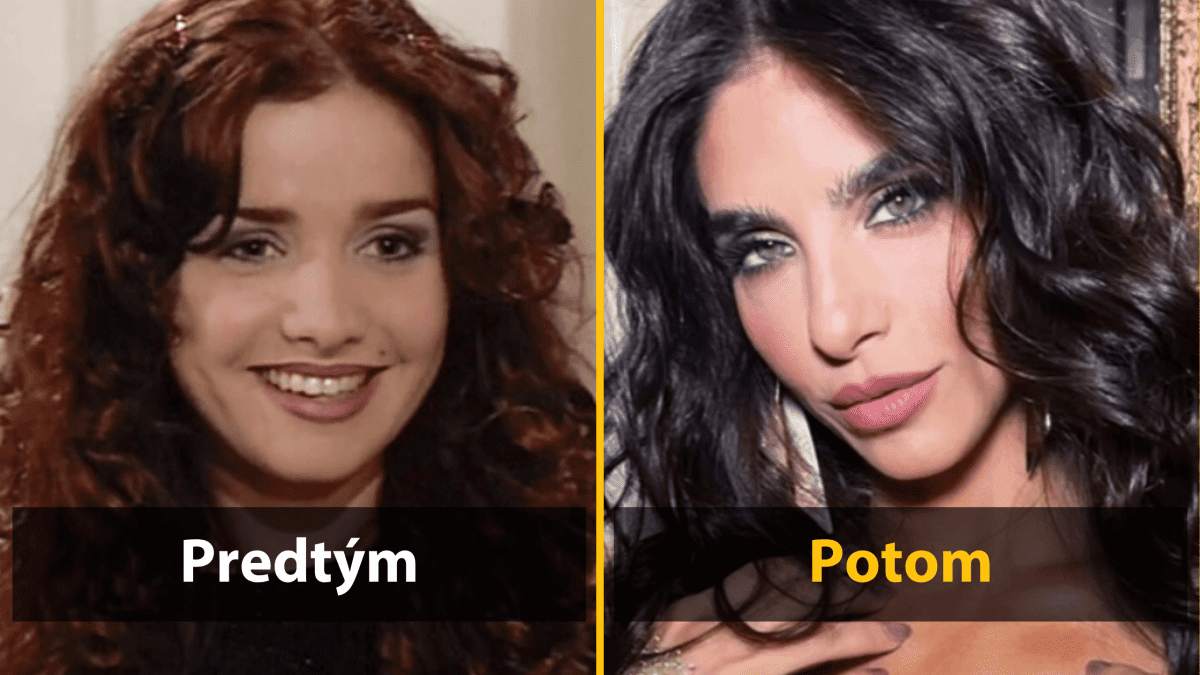 Osoba pred a po premene s kučeravými a hladkými vlasmi, úsmevom a výraznou zmenou vzhľadu.