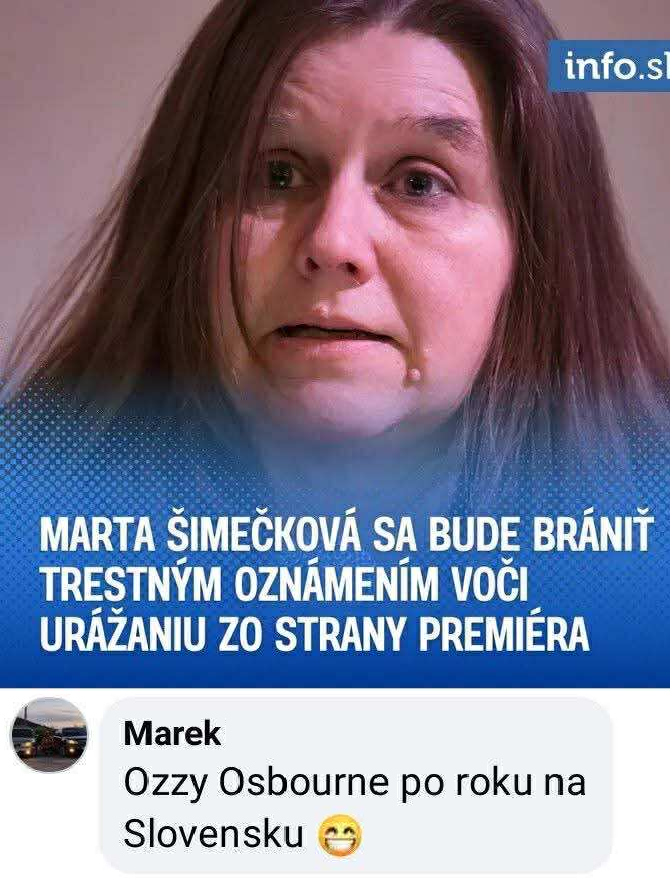 Žena sa bráni proti urážkam premiéra trestným oznámením, Marek pridáva žartovný komentár o zmene vzhľadu.
