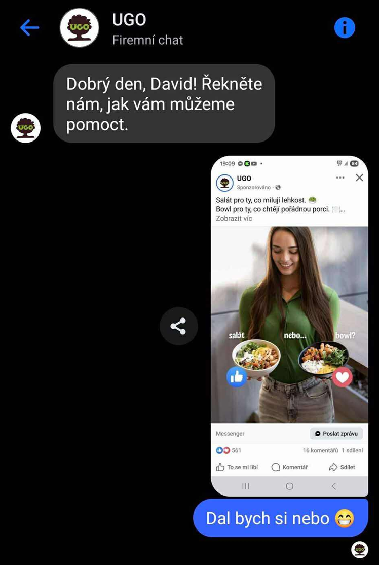 Žena držiaca misky so šalátom a bowlom, reklama na zdravé jedlo.