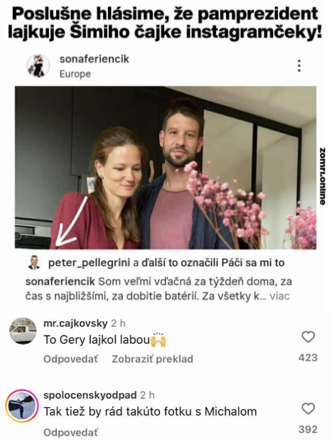 Pár pózuje so sakurou v interiéri, na sociálnej sieti získali pozornosť známej osobnosti a viacerých užívateľov.