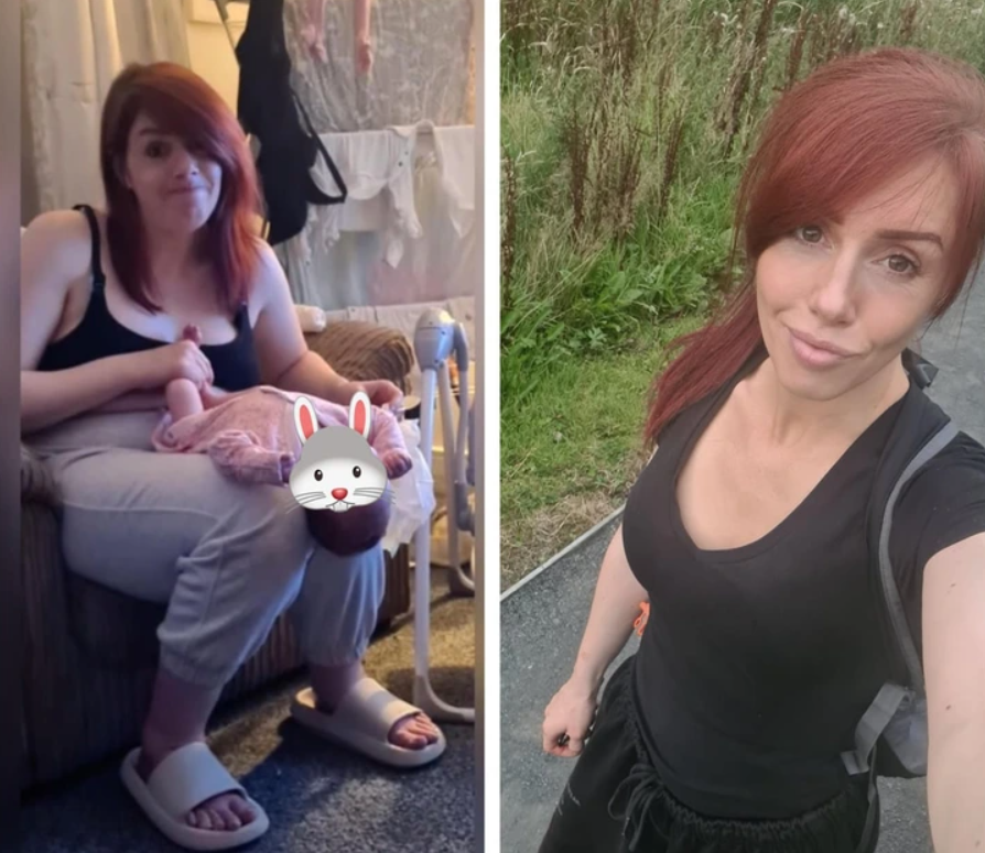 Žena doma s dieťaťom a vonku pri prechádzke, dva pohľady na materský život.