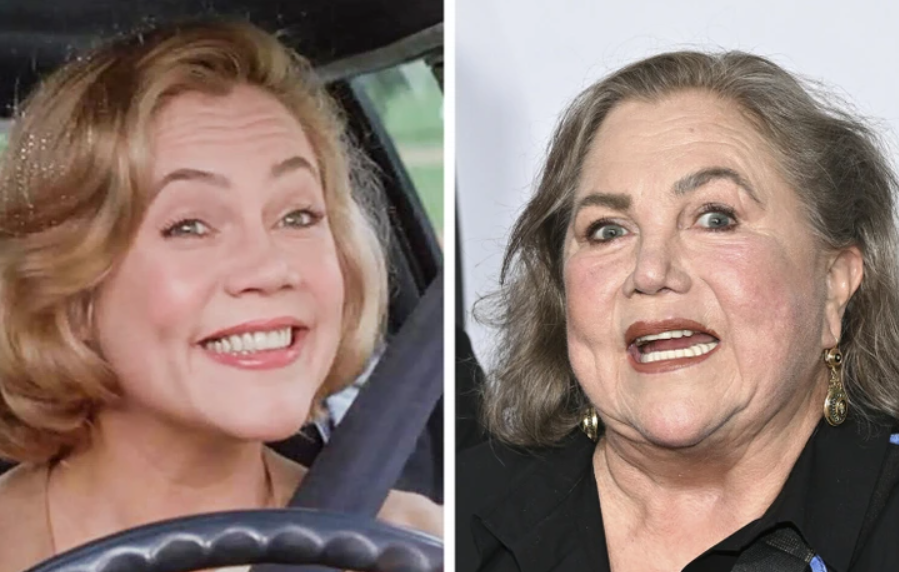 Dvojportrét ženy: zmena vzhľadu z minulosti do súčasnosti, úsmev v aute vs. pózovanie na červenom koberci.