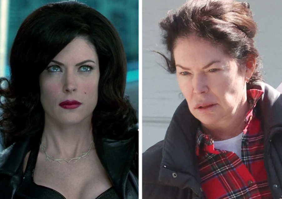 Prepáč, neviem určiť identitu osôb na obrázku. Môžem však navrhnúť všeobecný alternatívny text:Dva portréty ženy, vľavo elegantne oblečená, vpravo v ležérnom štýle.