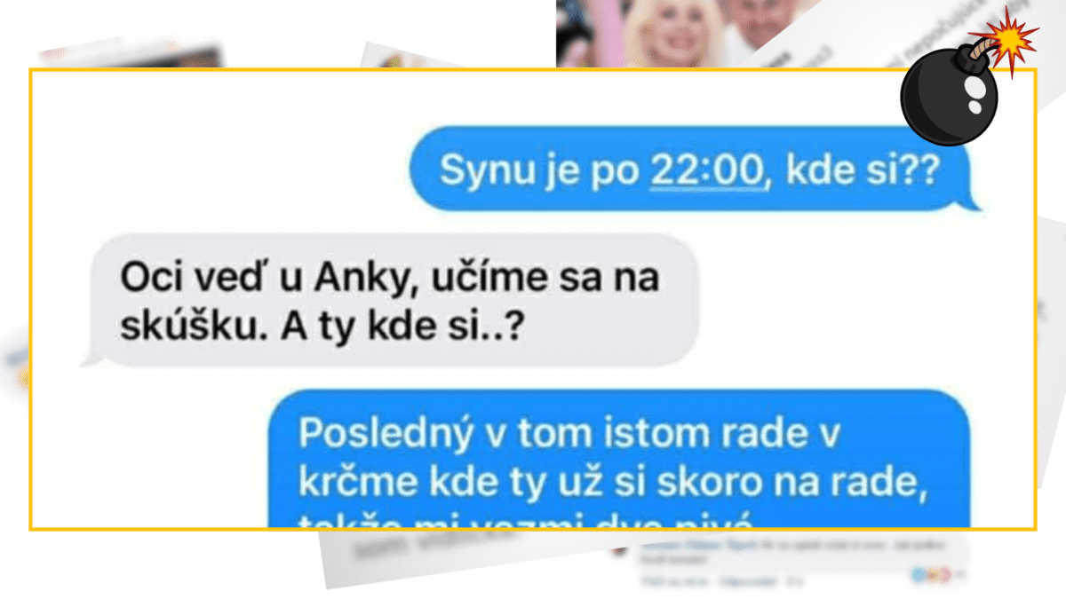 Otec a syn si vymieňajú vtipné SMS správy o tom, kde sa nachádzajú večer po 22:00.