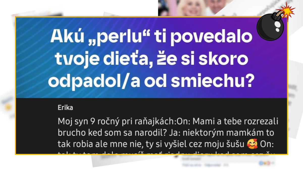 Dieťa sa pýta mamu o pôrode. Mama vysvetľuje a dieťa vtipne reaguje pri raňajkách.