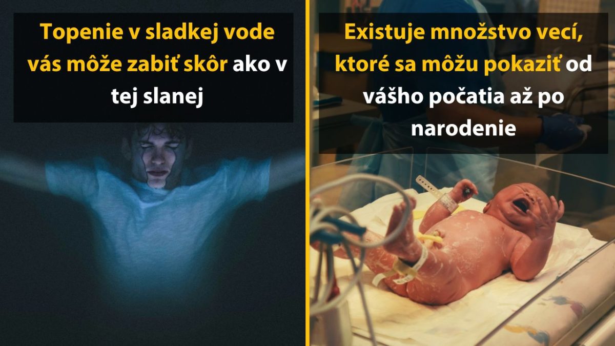 Ľudia v sladkej vode môžu byť ohrození rýchlejším utopením než v slanej; obrázok poukazuje na túto nebezpečenstvo.