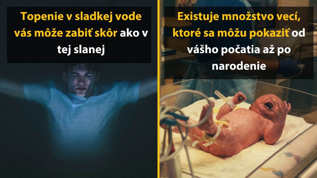 Ľudia v sladkej vode môžu byť ohrození rýchlejším utopením než v slanej; obrázok poukazuje na túto nebezpečenstvo.