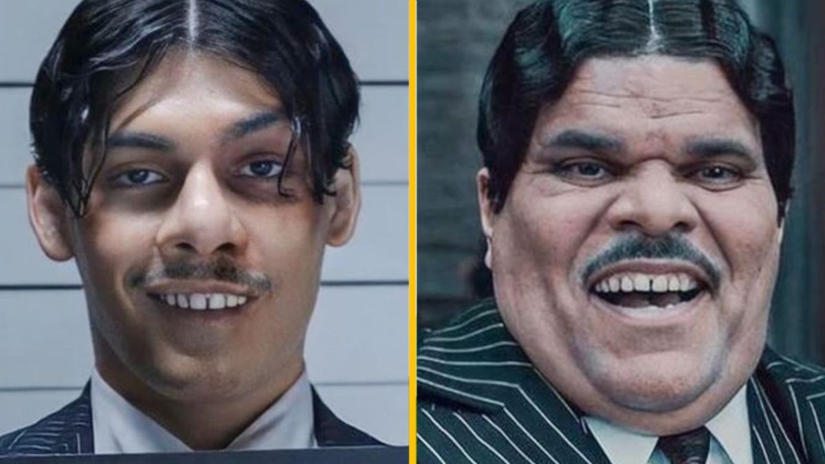 Mladý muž v čiernom obleku s vlnitými vlasmi vedľa usmiateho muža v pruhovanom obleku.