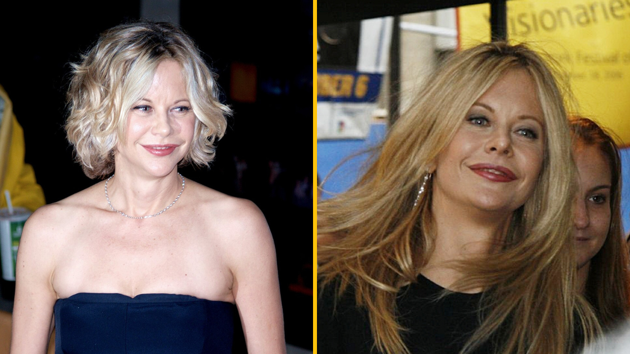 Osoba s krátkymi blond vlasmi v elegantných šatách a osoba s dlhými blond vlasmi usmiate pred žltým pozadím.