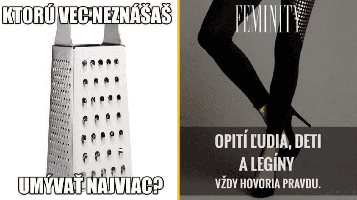 Strúhadlo a legíny: humorný meme o každodenných problémoch a pravdivosti niektorých situácií.