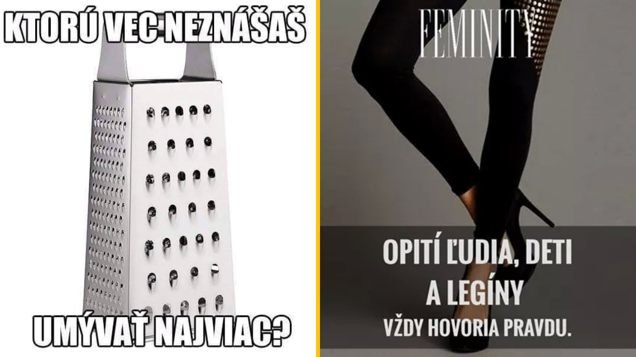 Strúhadlo a legíny: humorný meme o každodenných problémoch a pravdivosti niektorých situácií.