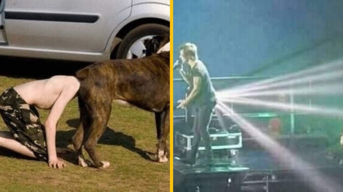 Ľudia v humorných optických ilúziách, ktoré spôsobujú originálny a zábavný vizuálny efekt.