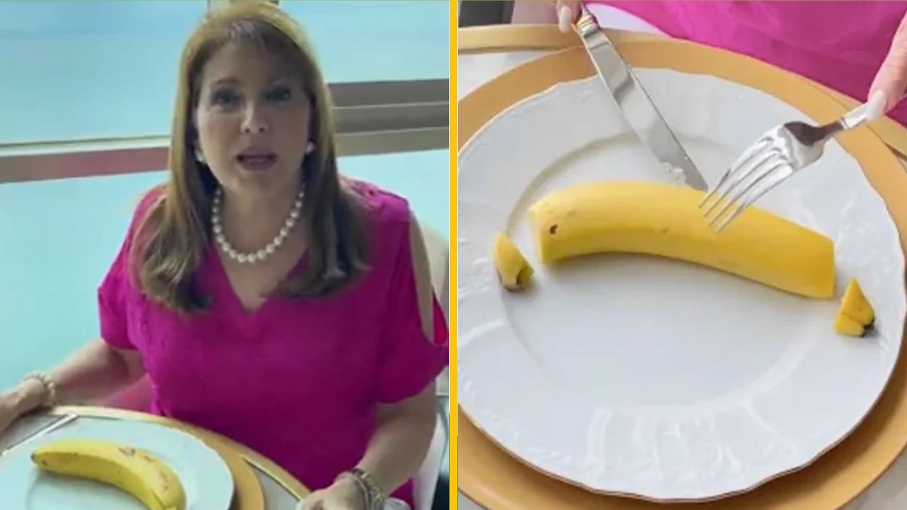 Virálne video ženy, ktorá jedla banán príborom, vyvolalo búrlivú diskusiu