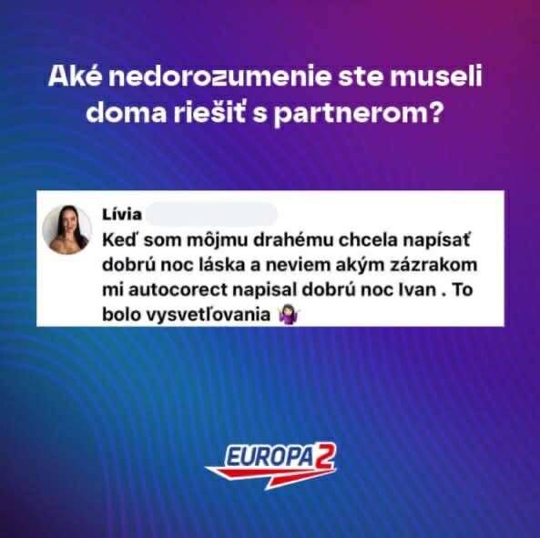 Otázka: Aké nedorozumenie ste museli riešiť s partnerom? Historka o nesprávnom autocorrecte v SMS.