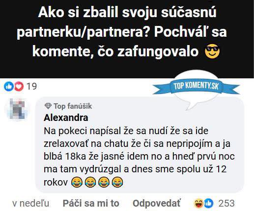 Online zoznámenie cez pokec, rýchla akcia, chata a 12-ročný vzťah. Smiech v komentári.