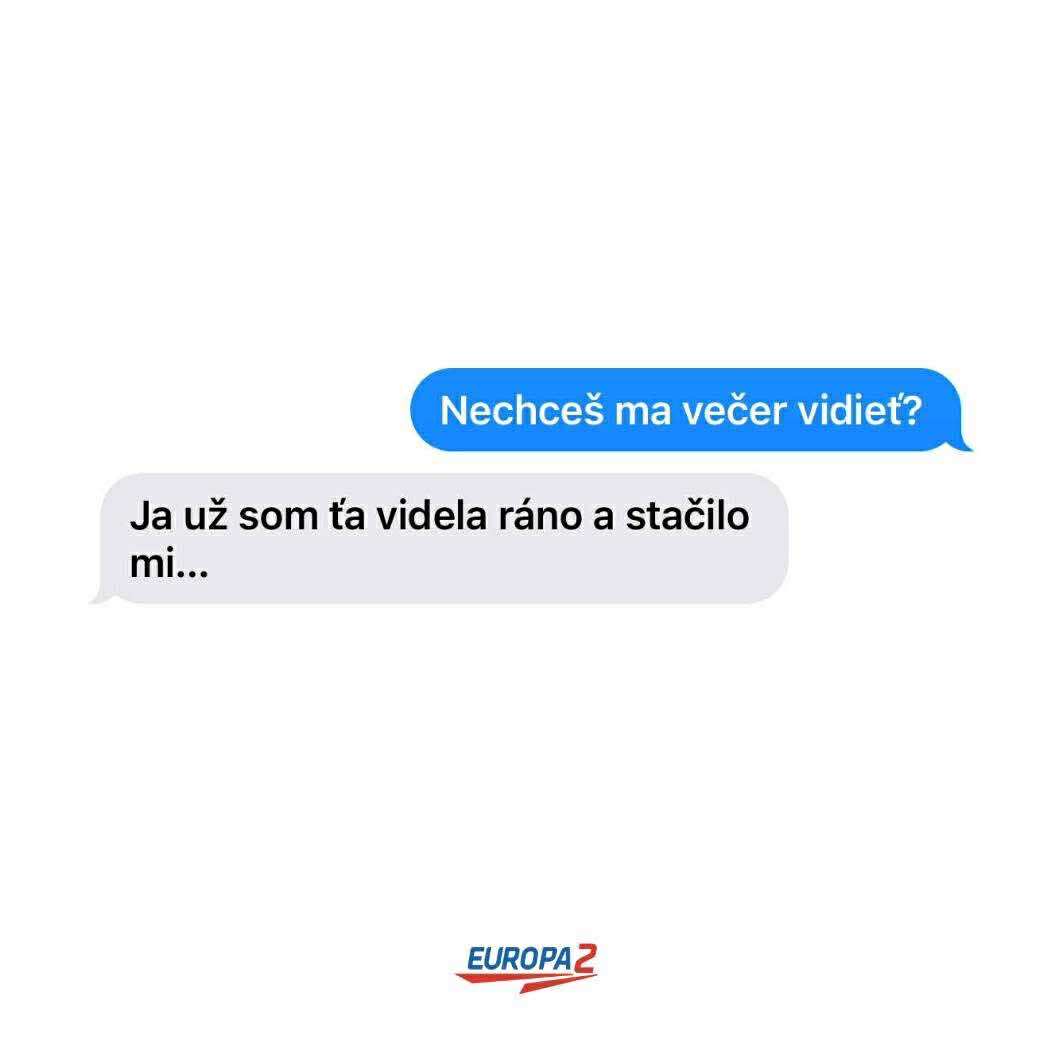 Sms rozhovor s vtipným odmietnutím večerného stretnutia po rannom videní.