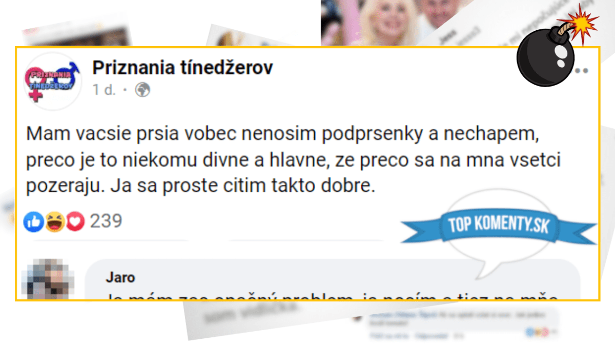 Príspevok od tínedžera o pocitoch a pohľadoch verejnosti na nosenie podprseniek bez hanby a stereotypov.