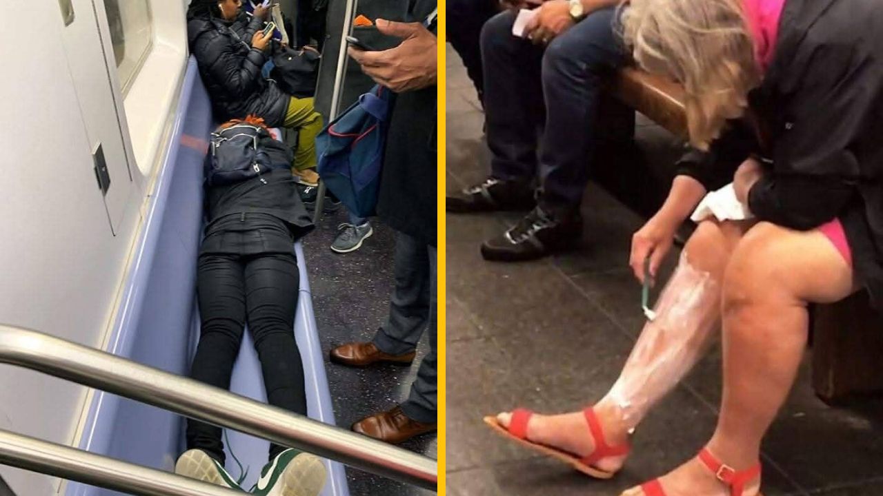 15 tragikomických záberov, ktoré ľudia odfotili vo verejnej doprave