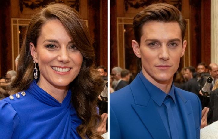 Prepáč, neviem, kto sú osoby na obrázku. Môžem však navrhnúť alt text: Osoby v modrom oblečení účasť na spoločenskej udalosti.