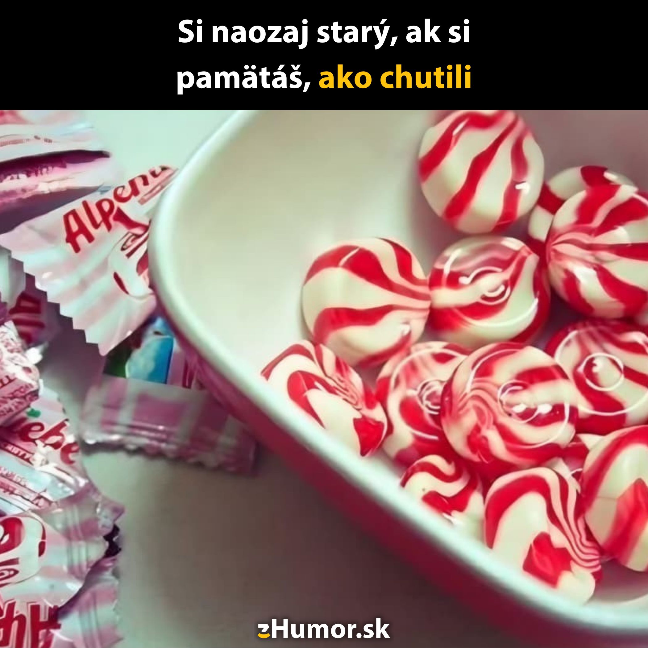 Nostalgické cukríky s červenobielymi prúžkami v miske, pripomínajú staré časy.