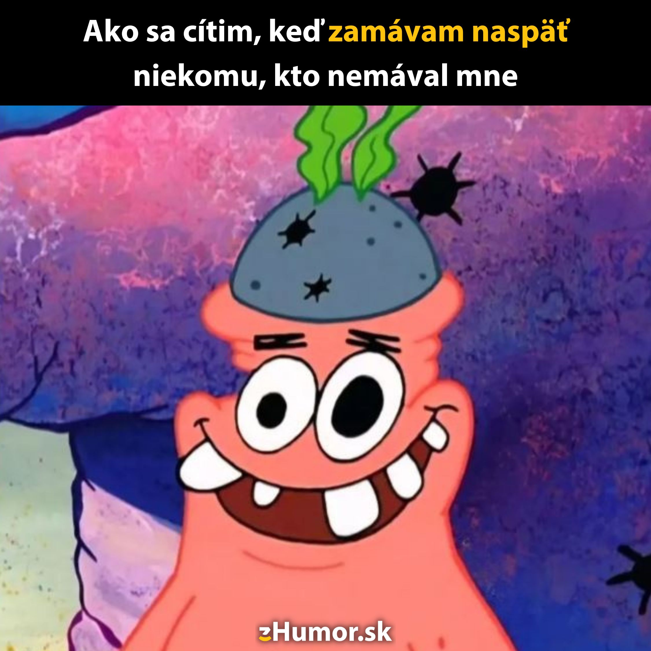 Kreslená postavička s vtipným výrazom a textom o pocite, keď mávate niekomu, kto nereaguje.