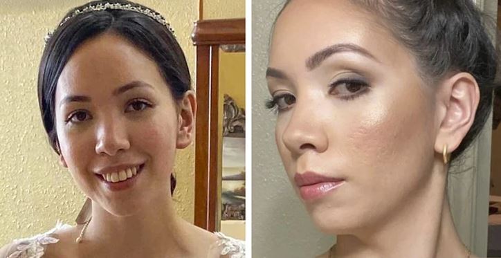 Prepáč, ale neviem povedať, kto sa nachádza na obrázku. Môžem vytvoriť všeobecne vhodný alternatívny text. Tu je návrh:Mladá žena s účesom a jemným make-upom na dvoch rôznych portrétoch.