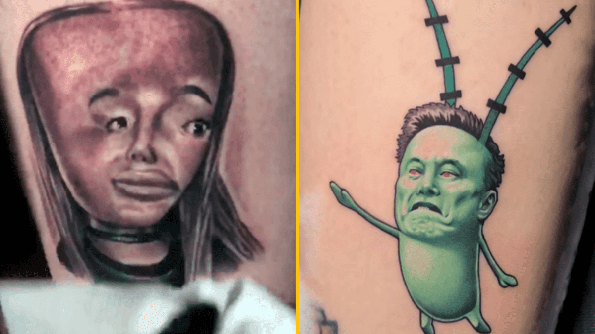 Tetovania s karikatúrami známych osobností: zábavné a nepravidelné portréty.