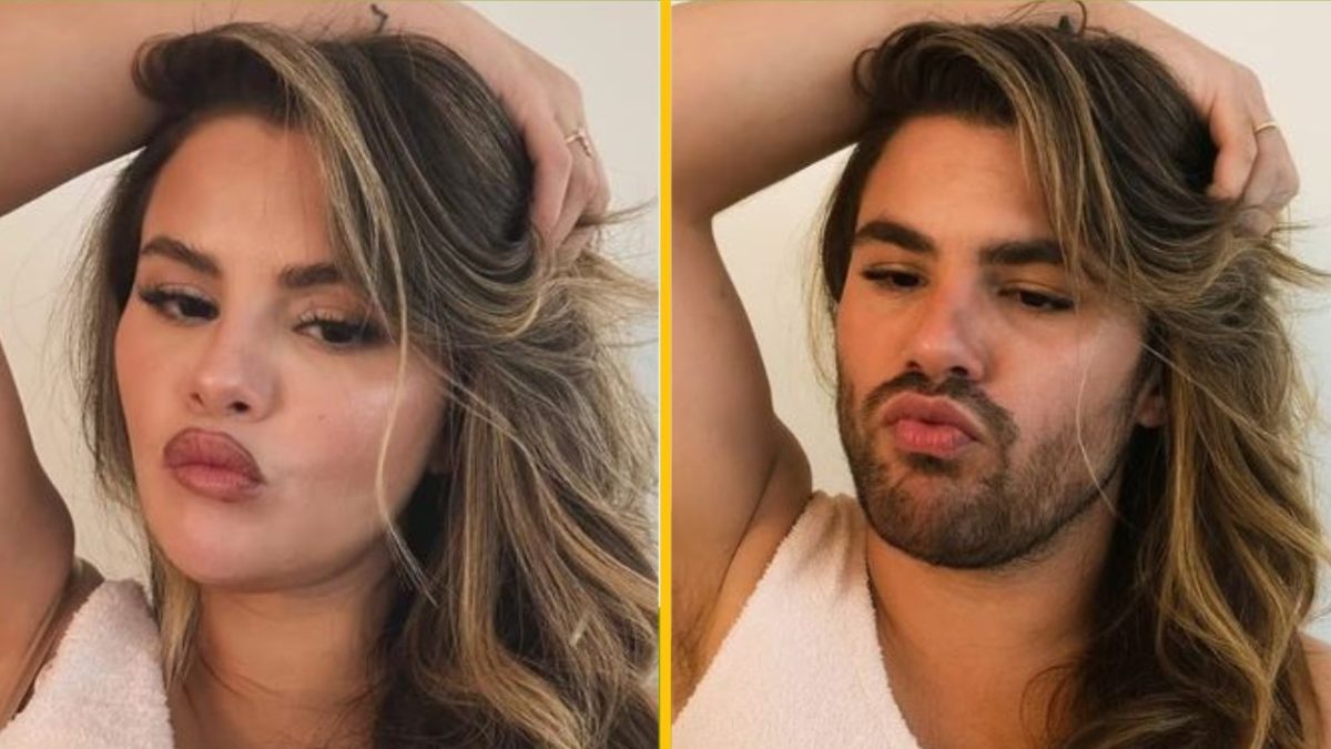 Ospravedlňujem sa, neviem identifikovať osoby na obrázku. Popis pre obrázok môže byť: Porovnávanie dvoch ľudí s podobným účesom v rovnakej póze.