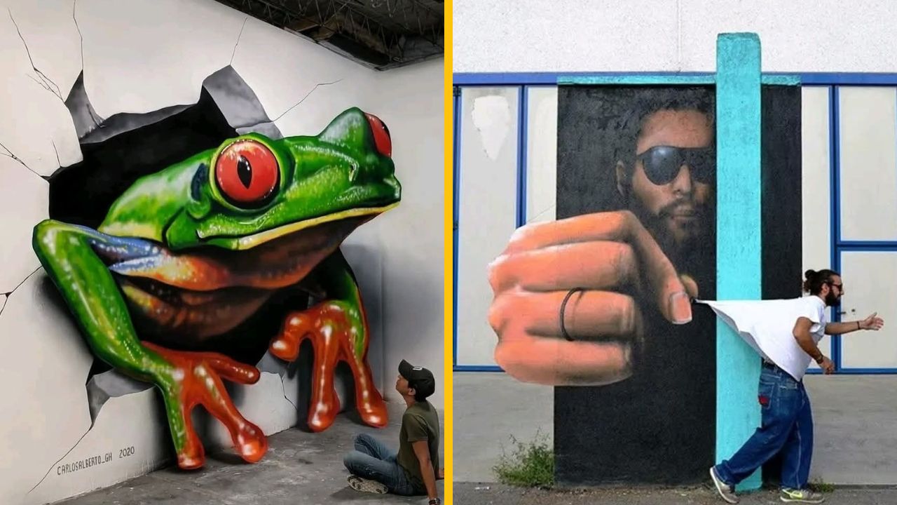 15 senzačných 3D kresieb na stenách, ktoré vyzerajú ako skutočné