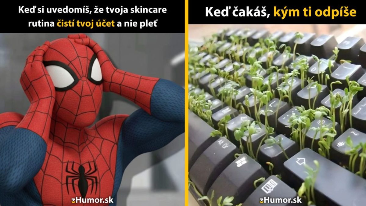 Superhrdina sa drží za hlavu vedľa klávesnice, z ktorej rastú rastlinky.
