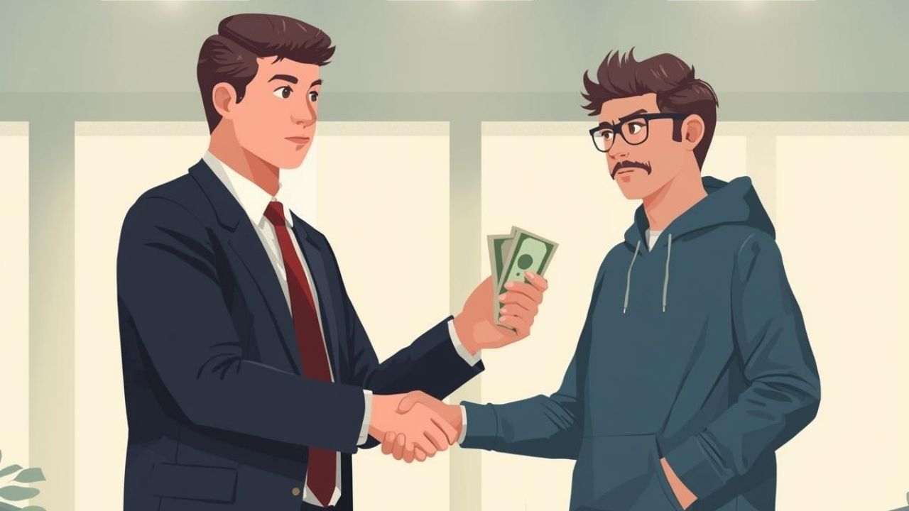 Šéf dáva peniaze zamestnancovi. Vtip dňa.