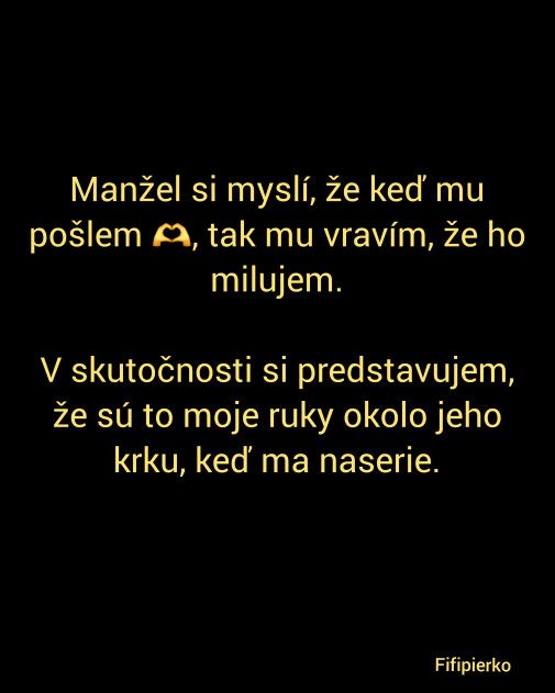Vtipný citát o manželských vzťahoch a symbolike emodži.