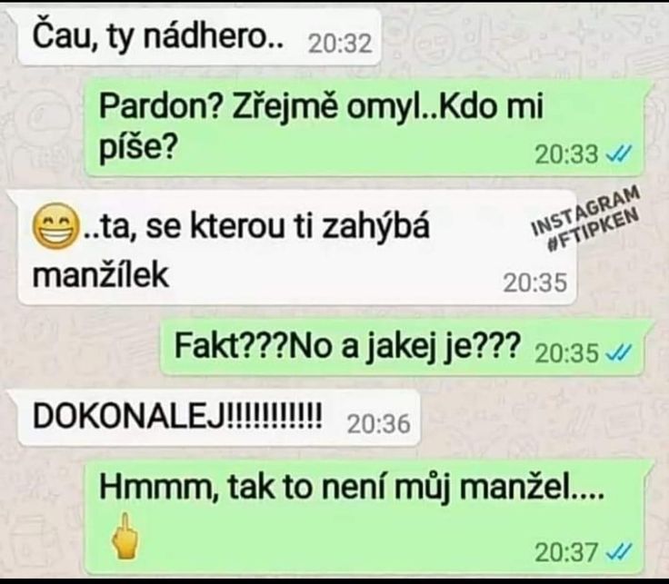 Vtipná konverzácia v správach o nevere a reakcii manželky na dokonalého milenca.