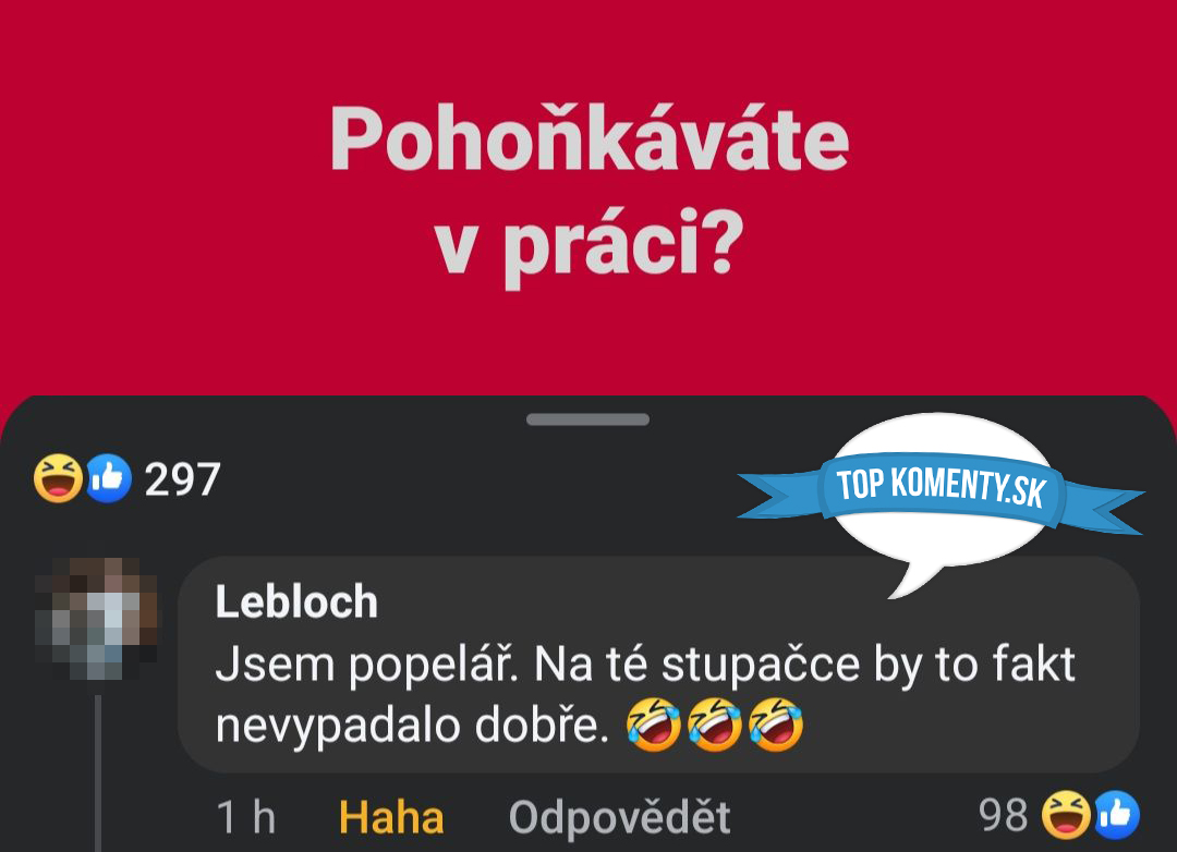 Vtipný komentár popelára k otázke o správaní v práci na sociálnej sieti.