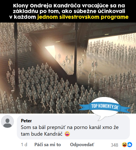 Klony na základni po vystúpení v silvestrovských programoch s humorným komentárom.
