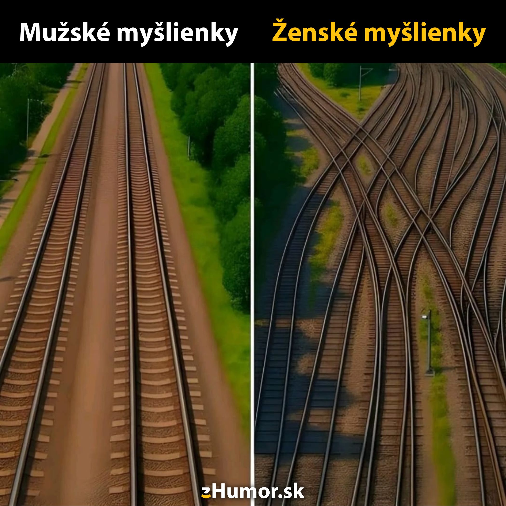 Prirodnanie myšlienkových procesov: jednoduché rovné koľajnice vs. zložité sieťové križovatky.